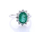 Sans Prix de Réserve - Bague - 14 carats Or blanc Émeraude -, Bijoux, Sacs & Beauté, Bagues