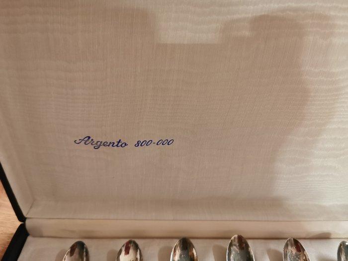 Koffielepel (12) - .800 zilver, Antiek en Kunst, Antiek | Zilver en Goud