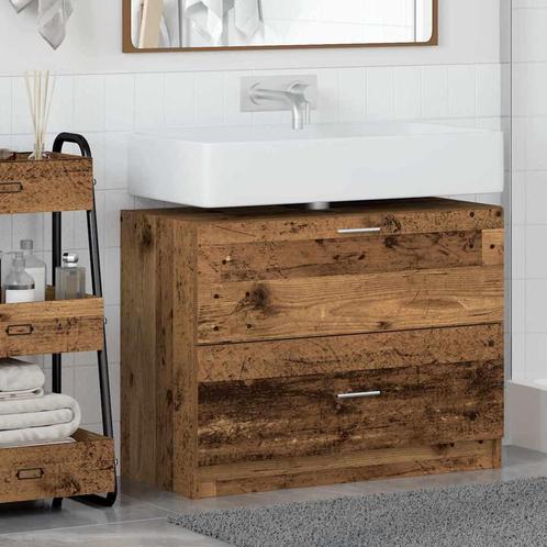 vidaXL Wastafelkast met lade Oud Hout 78 x 37 x 59 cm, Huis en Inrichting, Tafels | Kaptafels, Nieuw, Verzenden