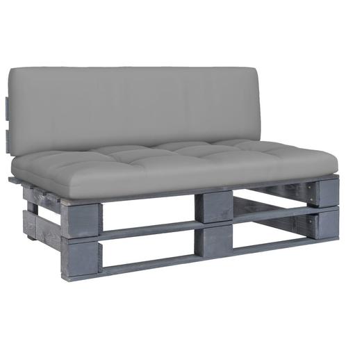 vidaXL Tuinmiddenbank pallet geïmpregneerd grenenhout grijs, Tuin en Terras, Tuinsets en Loungesets, Nieuw, Verzenden