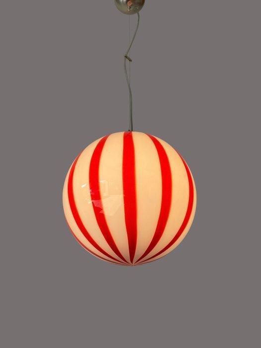 MIMU interior - Lustre - LAMPE FILIGRANE ROUGE - verre, Antiek en Kunst, Antiek | Verlichting