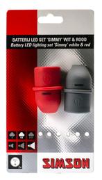 Simson Simmy Batterij LED set. 3 LEDs. 29 LUX/13.5 LUX, Vélos & Vélomoteurs, Accessoires vélo | Éclairage de vélo, Verzenden