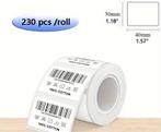 Thermische labels, wit 40*30mm stickers labels thermal / rol