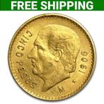 Mexique. 1906 Mexican 5 Pesos Hidalgo Gold Coin - FREE, Postzegels en Munten