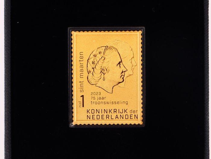 Sint Maarten 2023 - Gouden Postzegel - 75 jaar, Postzegels en Munten, Postzegels | Nederland