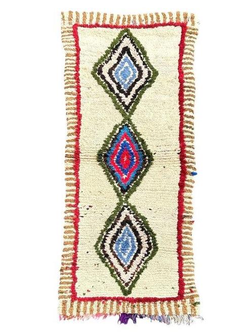 Vintage Moroccan Berber Rug – 80x180 cm – Handwoven Wool, Huis en Inrichting, Stoffering | Tapijten en Vloerkleden