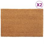 vidaXL Deurmatten 2 st 40x60 cm getufte kokosvezel naturel, Tuin en Terras, Verzenden, Nieuw