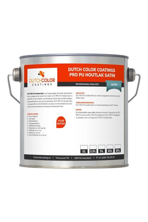 DCC PRO PU Houtlak Satin Mengkleur 1L, Doe-het-zelf en Bouw, Verf, Beits en Lak, Nieuw, Verzenden