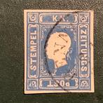 Oostenrijk 1858 - Krantenzegel KK Blauw good margins and, Gestempeld