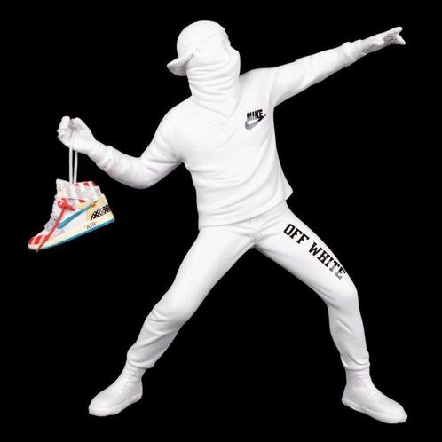 SKE - Banksy X AIR JORDAN OFF WHITE, Antiquités & Art, Art | Peinture | Moderne