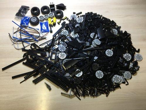 Lego - Lego Technic bundel, zwart, 1100 stuks + pinnen -