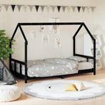 vidaXL Kinderbedframe 90x190 cm massief grenenhout zwart, Verzenden, Nieuw