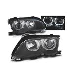 PHARES POUR BMW E46 01-05 LED ANGEL EYES NOIR, Auto-onderdelen, Verzenden, Nieuw