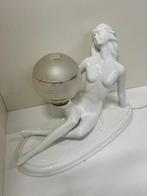 Lampe de table - Céramique, Verre - Lampe vintage pour