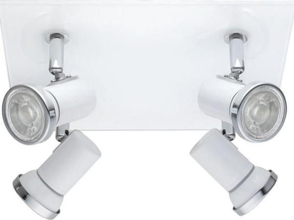 Veiling - EGLO Tamara 1 plafondspot 4lichts wit/chroom Ø, Huis en Inrichting, Lampen | Spots