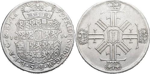 Albertustaler, daalder (bancotaler, daalder) 1695 Branden..., Timbres & Monnaies, Monnaies | Europe | Monnaies non-euro, Envoi