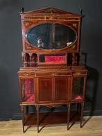 Credenza - Hout, Glas - Engelse dressoir