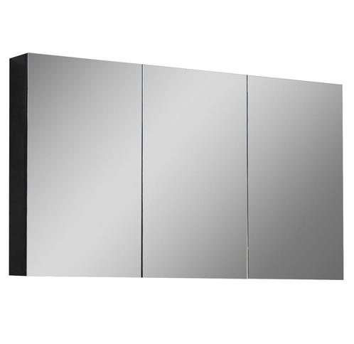 Badkamerkast Cuba 120 x 16 x 70 cm Zwart Mat Spiegelkast, Huis en Inrichting, Badkamer | Badkamermeubels, Nieuw, Verzenden