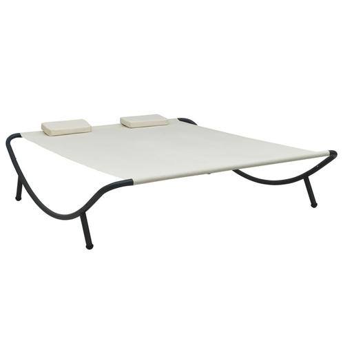 vidaXL Chaise longue dextÃ©rieur Tissu CrÃ¨me, Jardin & Terrasse, Chaises longues, Neuf, Envoi