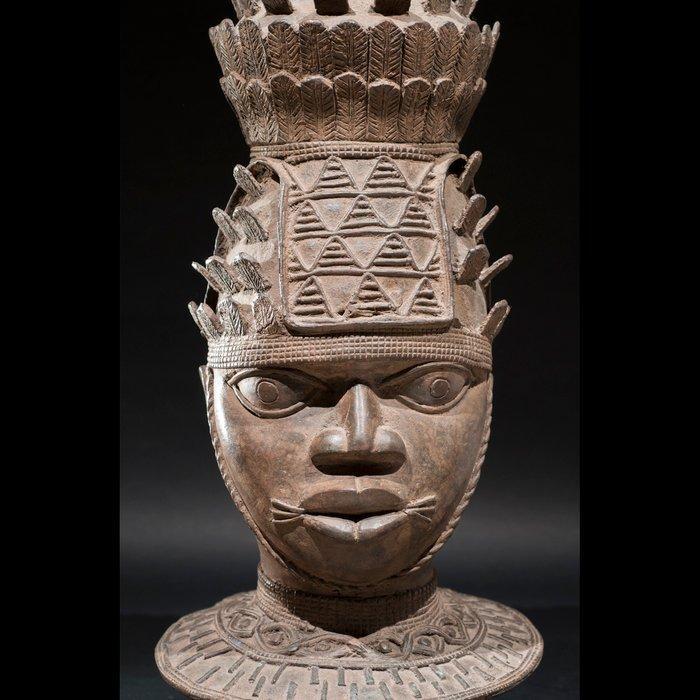 Grote hoofdpersoon royale Ifé - Bronze ancien - Yoruba -, Antiek en Kunst, Kunst | Niet-Westerse kunst