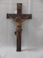 Crucifix - Bois (fruitier) - 1800-1850 - 47 cm, Antiek en Kunst