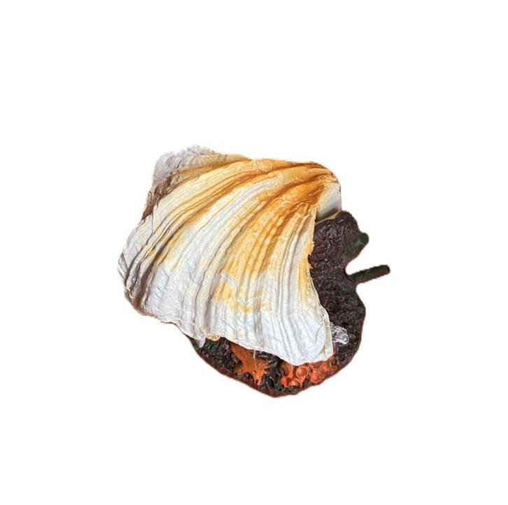 Schelp met luchtaansluiting Oranje / As-152 (decoratie), Dieren en Toebehoren, Vissen | Aquaria en Toebehoren, Nieuw, Verzenden