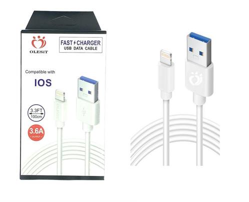 Olesit Lightning 1 Meter Fast Charge 3.6A – Snelle, Informatique & Logiciels, Pc & Câble réseau, Envoi