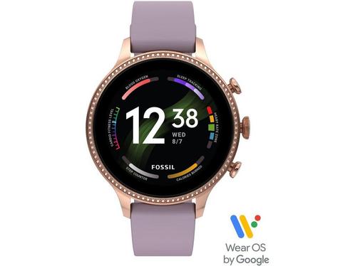 Fossil Gen 6 - Smartwatch - Snapdragon Wear 4100+ - Rosé, Handtassen en Accessoires, Smartwatches, Zo goed als nieuw, Verzenden