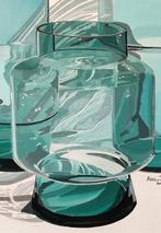 Antonio Perotti - Vasi in vetro verde, Antiek en Kunst