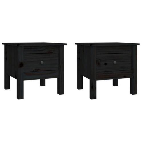 Nachtkastjes Zwart Grenen (2) | Retour Deal | Slaapkamer..., Huis en Inrichting, Slaapkamer | Nachtkastjes, Nieuw, Hout, Minder dan 55 cm