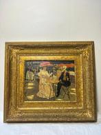 Franse school (XX) - Olieverfschilderij op Paneel in