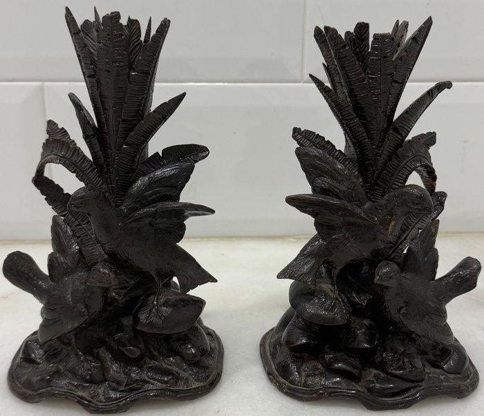 Kaarsenhouder (2) - Eik, Antiek en Kunst, Antiek | Overige Antiek