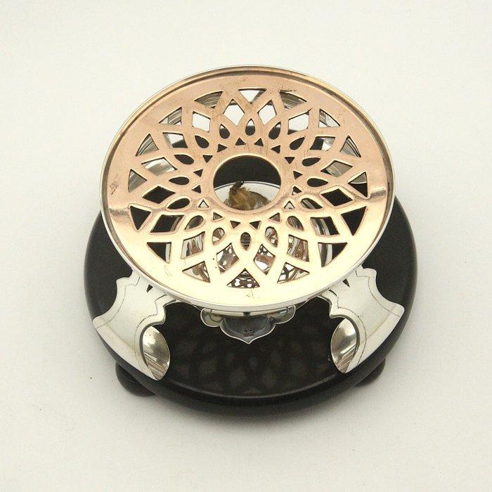 Antieke (1875) Theekomfoor op basement met losse brander -, Antiquités & Art, Antiquités | Argent & Or