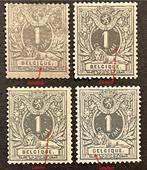 België 1884/1888 - Liggende leeuw met waardecijfer 1c - 4, Postzegels en Munten, Gestempeld