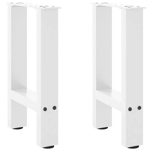 vidaXL Salontafelpoten 2 st 28x(42-43) cm staal wit, Huis en Inrichting, Tafelonderdelen, Nieuw, Verzenden