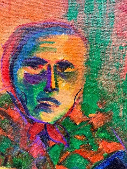 M. BURGAZ - La vendedora XXL, Antiek en Kunst, Kunst | Schilderijen | Modern