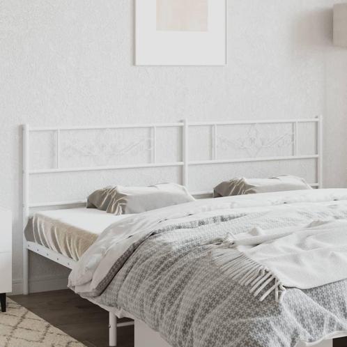 vidaXL Tête de lit métal blanc 200 cm, Maison & Meubles, Chambre à coucher | Lits, Neuf, Envoi