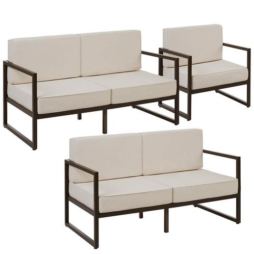 tectake Tuin-loungeset Comosa voor 5 personen, XXL kussens -, Tuin en Terras, Tuinsets en Loungesets, Verzenden