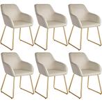 tectake Eetkamerstoel Jeane, fluweellook, sledeonderstel - F, Verzenden, Nieuw