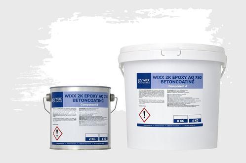 Wixx 2K Epoxy AQ 750 Betoncoating Wit, Doe-het-zelf en Bouw, Verf, Beits en Lak, Wit, Nieuw, Verzenden