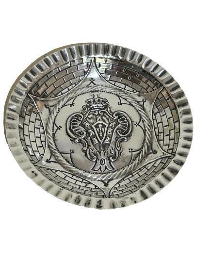 Presenteerblad - .833 zilver - Wapen in zilver, Antiek en Kunst, Antiek | Zilver en Goud