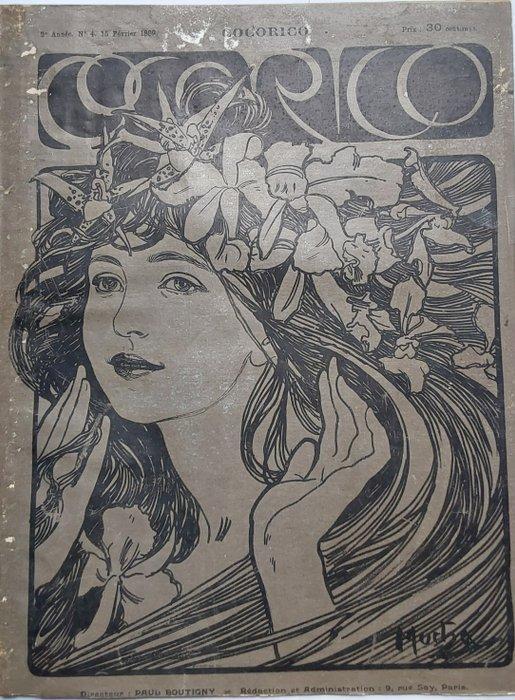 Alphonse Mucha (1860-1939) - Cocorico n°4 et n°19 - 1899, Antiek en Kunst, Kunst | Designobjecten