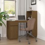 vidaXL Bureau 110x53x117 cm massief grenenhout honingbruin, Huis en Inrichting, Bureaus, Verzenden, Nieuw