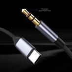 USB-C naar 3.5mm AUX Kabel Verguld Audio Jack Type C 1.5, Verzenden, Nieuw