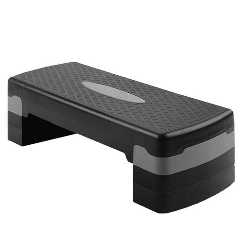 Aerobic step  - zwart grijs - 3 standen - 67x28 cm, Sports & Fitness, Équipement de fitness, Enlèvement ou Envoi