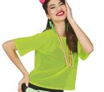 Visnet T/shirt Neon Groen Kort L, Verzenden