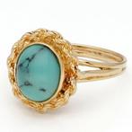Bague - 18 carats Or jaune Turquoise, Bijoux, Sacs & Beauté