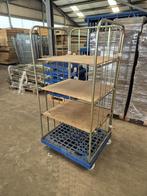 Rolcontainer 3-heks met 2 houten legborden gebruikt, Ophalen of Verzenden
