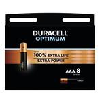 Duracell batterij alk optimum aaa 8x, Nieuw