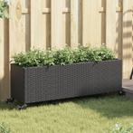 vidaXL Plantenbakken met wielen 2 st 107x32x38 cm poly, Tuin en Terras, Verzenden, Nieuw